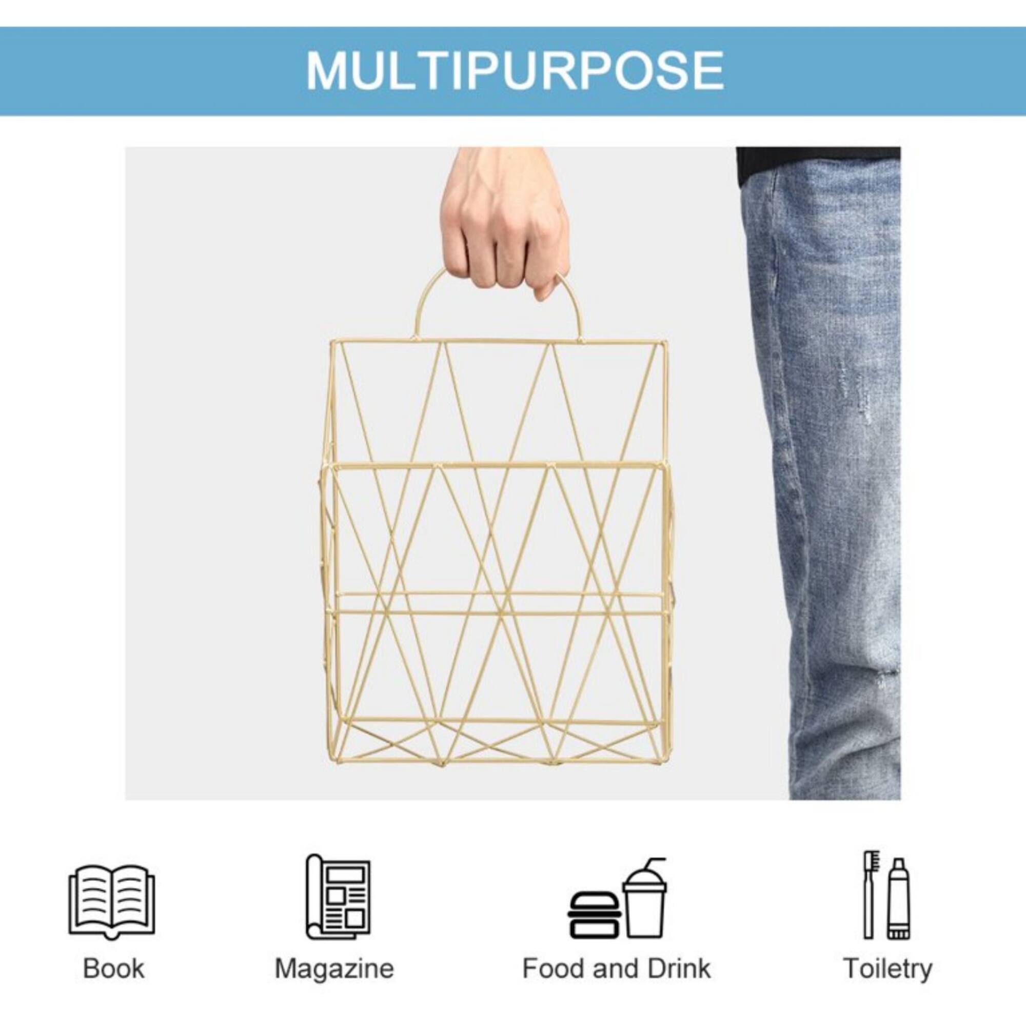 NEX™ Gold Wall-Mounted Metal Files Holder